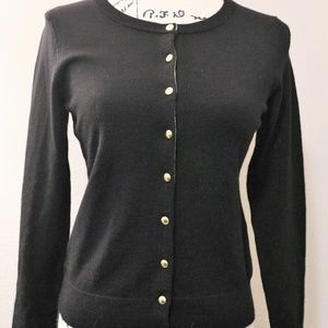 Banana Republic Black Cardigan Extra Fine Merino